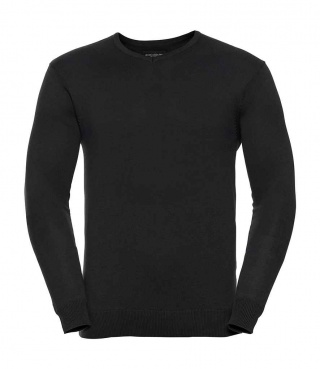 Russell Collection 710M Cotton Acrylic V Neck Sweater